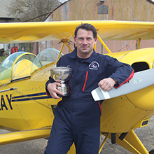 Stephen Steve Evans with BAeA Pitts Special Trophy